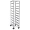 Lockwood Manufacturing 1-Column Mail Tray Caddie, Holds 10 Trays, Adjustable 3.5" Wide Supports RR69-10-3-12 - alternate 1
